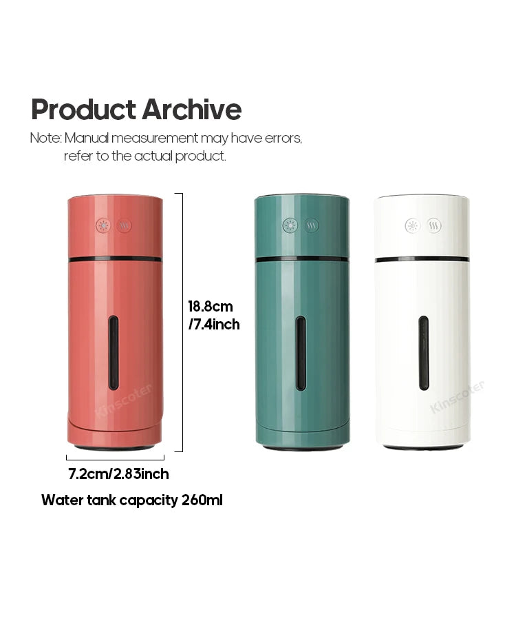 Glowva™ Portable Wireless Humidifier – Rechargeable Aromatherapy